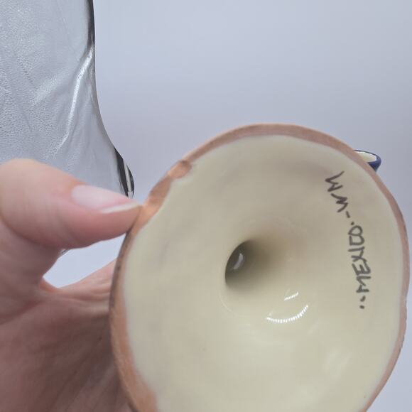 Vintage Mexican Talavera Handpainted Fruit Candlesticks Set of 2 Signed - Picture 5 of 8